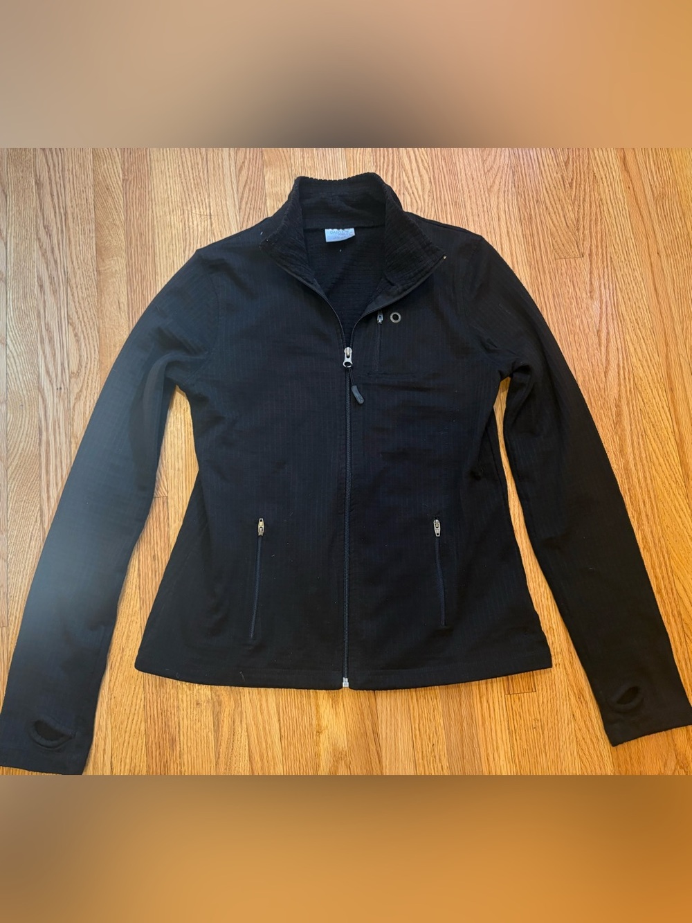 Danskin Now Women’s Black Zip-Front Athletic Jacket Small